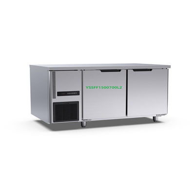 360l 2 ডোর বেঞ্চ ফ্রিজার 1500×700×800mm 220v চেস্ট ফ্রিজার টেবিল