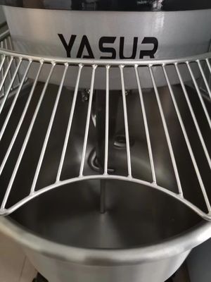 4.5kw হেভি ডিউটি ​​স্পাইরাল ডফ মিক্সার ডুয়াল স্পিড স্টেইনলেস স্টীল ডফ মিক্সার 50 কেজি বোল গ্রিড সহ