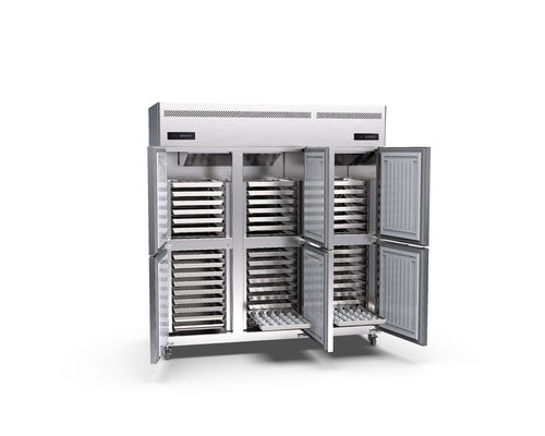 850w বড় বাণিজ্যিক আপরাইট ফ্রিজার 45 ট্রে 220v 6 দরজা খাড়া ফ্রিজার