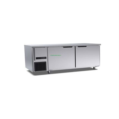 1200×700×800mm বাণিজ্যিক টেবিল টপ ফ্রিজার 260l 200w ওয়ার্ক টেবিল ফ্রিজার দুই দরজা